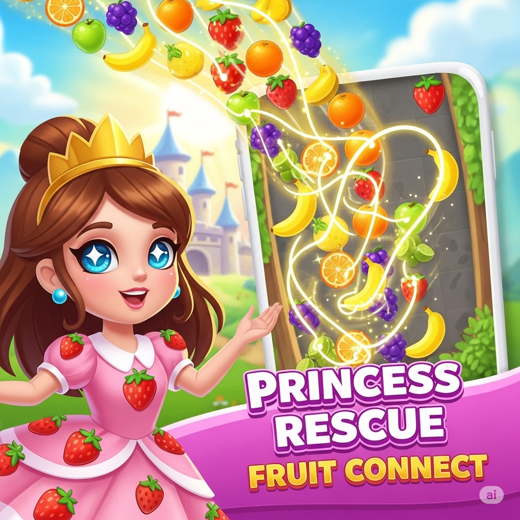Princess Rescue Fruit Connect