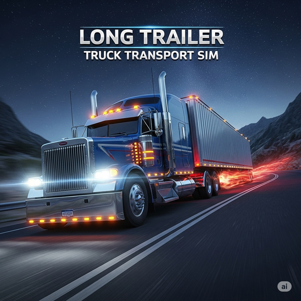 Long Trailer Truck Transport Sim